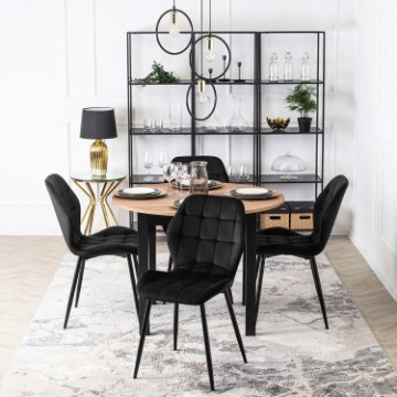 Mebel Elite Стілець Lucky, чорний, велюровий, ME.LUCKY/CZ/V/K - Home Club