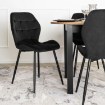 Mebel Elite Стілець Lucky, чорний, велюровий, ME.LUCKY/CZ/V/K - Home Club, зображення 3