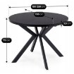 Mebel Elite Стіл Lukas, розкладний, 100–250 см, чорний, ME.LUKAS/CZ/S - Home Club, зображення 13