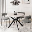 Mebel Elite Стіл Lukas, розкладний, 100–250 см, кашмір/чорний, ME.LUKAS/KASZ/CZ/S - Home Club, зображення 2