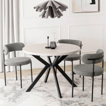 Mebel Elite Стол Lukas, раскладной, 100–250 см, цвет «Кашмир»/«Черный», ME.LUKAS/KASZ/CZ/S - Home Club