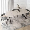 Mebel Elite Стіл Lukas, розкладний, 100–250 см, кашмір/чорний, ME.LUKAS/KASZ/CZ/S - Home Club, зображення 4