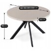 Mebel Elite Стіл Lukas, розкладний, 100–250 см, кашмір/чорний, ME.LUKAS/KASZ/CZ/S - Home Club, зображення 12