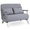 Mebel Elite Двухместное раскладное кресло Bart 2, серого цвета, ME.BART2/P/T/FW - Home Club