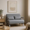 Mebel Elite Двухместное раскладное кресло Bart 2, серого цвета, ME.BART2/P/T/FW - Home Club, изображение 2