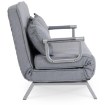 Mebel Elite Двухместное раскладное кресло Bart 2, серого цвета, ME.BART2/P/T/FW - Home Club, изображение 4