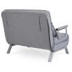 Mebel Elite Двухместное раскладное кресло Bart 2, серого цвета, ME.BART2/P/T/FW - Home Club, изображение 5