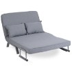 Mebel Elite Двухместное раскладное кресло Bart 2, серого цвета, ME.BART2/P/T/FW - Home Club, изображение 8