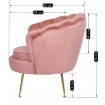 Mebel Elite Кресло Angel розового цвета из велюра, ME.ANGEL/R/V/FW - Home Club, изображение 8