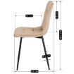 Mebel Elite Комплект: стіл Harry 102–142 см, дуб Craft/чорний, та 6 стільців Peru бежевого кольору, W.HARRY/DC/CZ/S/PERU/BZ/V/Z6/K - Home Club, зображення 16