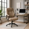 Mebel Elite Вращающееся кресло Phonix, бежевое, из экокожи, ME.PHONIX/BZ/E/FO - Home Club, изображение 2