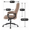 Mebel Elite Вращающееся кресло Phonix, бежевое, из экокожи, ME.PHONIX/BZ/E/FO - Home Club, изображение 10