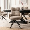 Mebel Elite Вращающееся кресло для гостиной Alvaro, бежевое, из ткани букле, ME.ALVARO/BZ/TB/K - Home Club, изображение 3