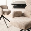 Mebel Elite Вращающееся кресло для гостиной Alvaro, бежевое, из ткани букле, ME.ALVARO/BZ/TB/K - Home Club, изображение 4