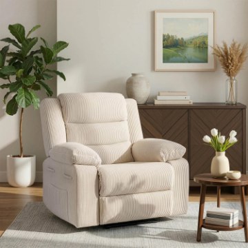 Mebel Elite Раскладной кресло Arturo, бежевый, из вельвета, ME.ARTURO/BZ/SZTR/FW - Home Club