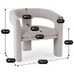Mebel Elite Кресло для отдыха Lille, серое, велюровое, ME.LILLE/P/V/FW - Home Club, изображение 9
