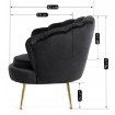 Mebel Elite Кресло Angel, чёрное, велюровое, ME.ANGEL/CZ/V/FW - Home Club, изображение 8