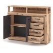 Mebel Elite Комод Blago Midi A 119,6 см, натуральный дуб/чёрный, W.LUNA/MIDIA/OSL/MA/KOM2D4S - Home Club, изображение 4
