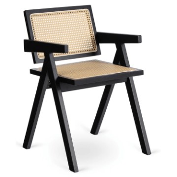 Mebel Elite Стілець Madera Чорний/Бежевий Ажурний, ME.MADERA/KR/RT/CZ/DK/K - Home Club