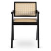 Mebel Elite Стілець Madera Чорний/Бежевий Ажурний, ME.MADERA/KR/RT/CZ/DK/K - Home Club, зображення 3