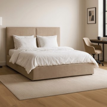 Mebel Elite Кровать 160x200 «Marsylia» с ящиком для хранения, бежевая ткань, ME.MARSYLIA/160/BZ/T/LOZZPOJ - Home Club