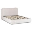 Mebel Elite Кровать 160x200 Haga с ящиком для вещей, кремового цвета, из ткани букле, ME.HAGA/160/KR/TB/LOZZPOJ - Home Club