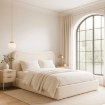 Mebel Elite Кровать 160x200 Haga с ящиком для вещей, кремового цвета, из ткани букле, ME.HAGA/160/KR/TB/LOZZPOJ - Home Club, изображение 2