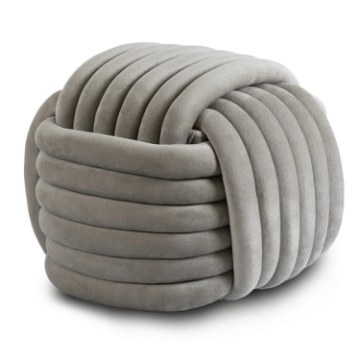 Mebel Elite Плетеный пуф Magma, серый велюр, ME.MAGMA/P/V/PUF - Home Club