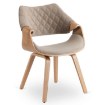 Mebel Elite Стілець Luise, бежевий, велюровий, ME.LUISE/BZ/DZ/V/DG/K - Home Club