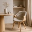 Mebel Elite Стілець Luise, бежевий, велюровий, ME.LUISE/BZ/DZ/V/DG/K - Home Club, зображення 2