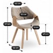 Mebel Elite Стілець Luise, бежевий, велюровий, ME.LUISE/BZ/DZ/V/DG/K - Home Club, зображення 6