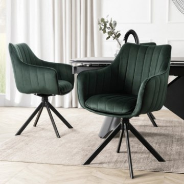 Mebel Elite Вращающееся кресло Mumbai из велюра, зелёного цвета, ME.MUMBAI/Z/V/K - Home Club