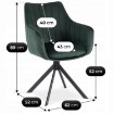 Mebel Elite Вращающееся кресло Mumbai из велюра, зелёного цвета, ME.MUMBAI/Z/V/K - Home Club, изображение 11