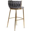 Mebel Elite Барный стул Flores 2, серый, велюровый, ME.FLORES2/P/ZL/V/H - Home Club, изображение 4