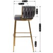 Mebel Elite Барный стул Flores 2, серый, велюровый, ME.FLORES2/P/ZL/V/H - Home Club, изображение 8