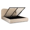 Mebel Elite Кровать 160x200 Haga с ящиком для вещей, кремового цвета, велюровая, ME.HAGA/160/KR/V/LOZZPOJ - Home Club, изображение 4