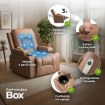 Mebel Elite Массажное кресло Box с откидной спинкой и подставкой для ног, цвет «Карамель», экокожа, ME.BOX/KAR/E/FW - Home Club, изображение 3