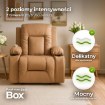 Mebel Elite Массажное кресло Box с откидной спинкой и подставкой для ног, цвет «Карамель», экокожа, ME.BOX/KAR/E/FW - Home Club, изображение 4