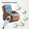 Mebel Elite Массажное кресло Box с откидной спинкой и подставкой для ног, цвет «Карамель», экокожа, ME.BOX/KAR/E/FW - Home Club, изображение 5