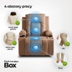 Mebel Elite Массажное кресло Box с откидной спинкой и подставкой для ног, цвет «Карамель», экокожа, ME.BOX/KAR/E/FW - Home Club, изображение 6