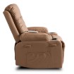 Mebel Elite Массажное кресло Box с откидной спинкой и подставкой для ног, цвет «Карамель», экокожа, ME.BOX/KAR/E/FW - Home Club, изображение 9