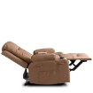 Mebel Elite Массажное кресло Box с откидной спинкой и подставкой для ног, цвет «Карамель», экокожа, ME.BOX/KAR/E/FW - Home Club, изображение 11