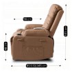 Mebel Elite Массажное кресло Box с откидной спинкой и подставкой для ног, цвет «Карамель», экокожа, ME.BOX/KAR/E/FW - Home Club, изображение 18