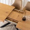Mebel Elite Комплект: стол Hampton 160–240 см (дуб/чёрный) и 4 стула Bresso (бежевые), HAMPTON/D/CZ/S160-240/BRESSO/BZ/CZ/V/Z4/K - Home Club, изображение 5