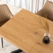 Mebel Elite Комплект: стол Hampton 160–240 см (дуб/чёрный) и 4 стула Bresso (бежевые), HAMPTON/D/CZ/S160-240/BRESSO/BZ/CZ/V/Z4/K - Home Club, изображение 6