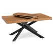 Mebel Elite Комплект: стол Hampton 160–240 см (дуб/чёрный) и 4 стула Bresso (бежевые), HAMPTON/D/CZ/S160-240/BRESSO/BZ/CZ/V/Z4/K - Home Club, изображение 8