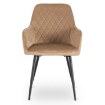 Mebel Elite Комплект: стол Hampton 160–240 см (дуб/чёрный) и 4 стула Bresso (бежевые), HAMPTON/D/CZ/S160-240/BRESSO/BZ/CZ/V/Z4/K - Home Club, изображение 13