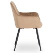 Mebel Elite Комплект: стол Hampton 160–240 см (дуб/чёрный) и 4 стула Bresso (бежевые), HAMPTON/D/CZ/S160-240/BRESSO/BZ/CZ/V/Z4/K - Home Club, изображение 14