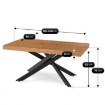 Mebel Elite Комплект: стол Hampton 160–240 см (дуб/чёрный) и 4 стула Bresso (бежевые), HAMPTON/D/CZ/S160-240/BRESSO/BZ/CZ/V/Z4/K - Home Club, изображение 16