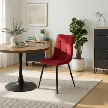 Mebel Elite Стілець Peru бордовий, велюровий, ME.PERU/BOR/V/K - Home Club